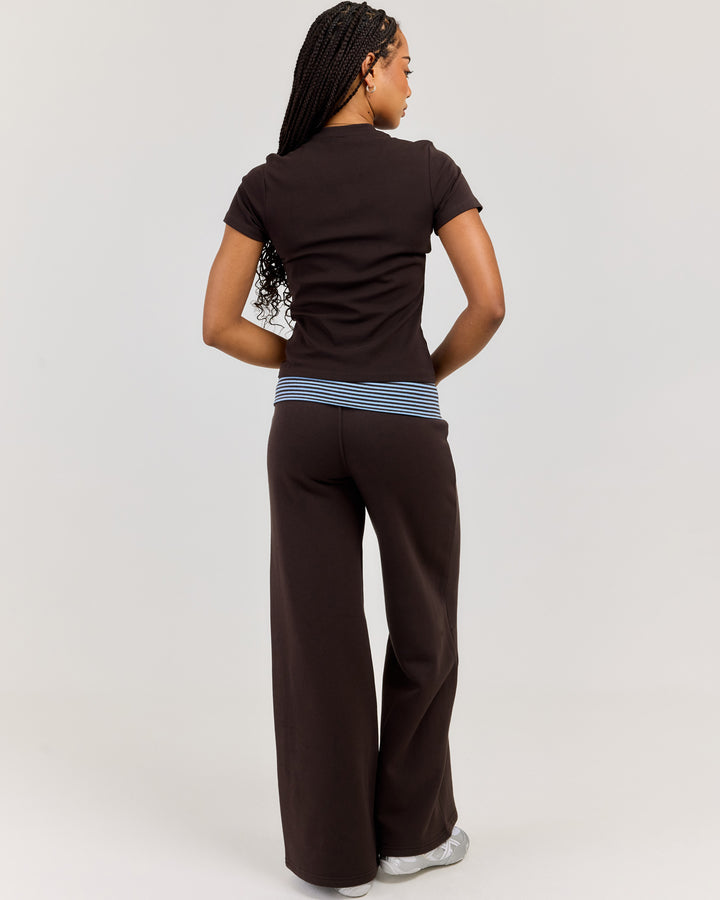 Omni Fold Over Pants - Coffee Bean/Blue