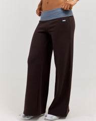 Omni Fold Over Pants - Coffee Bean/Blue