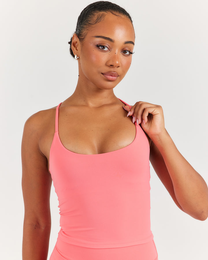 Airey Tank - Pink Papaya