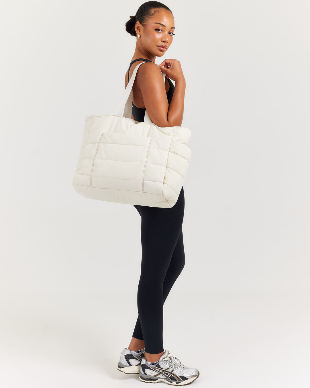 Puffer Tote - Bone