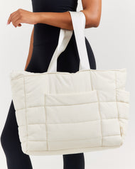 Puffer Tote - Bone