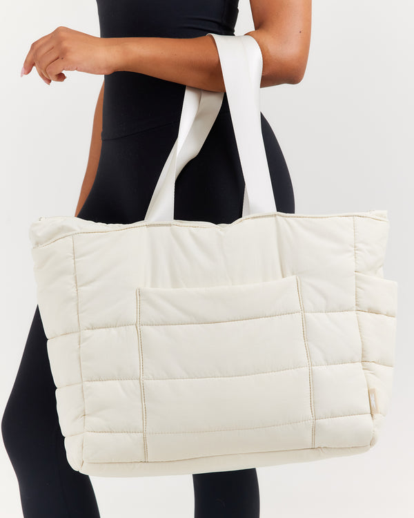 Puffer Tote - Bone