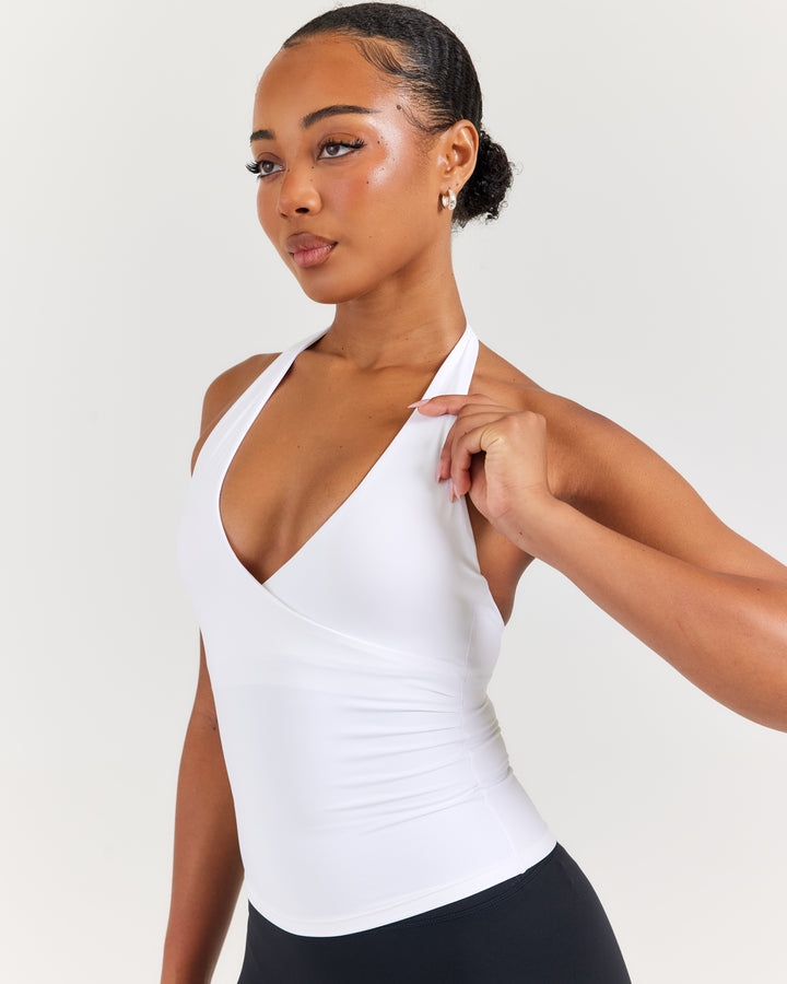 Airey Halter Tank - White