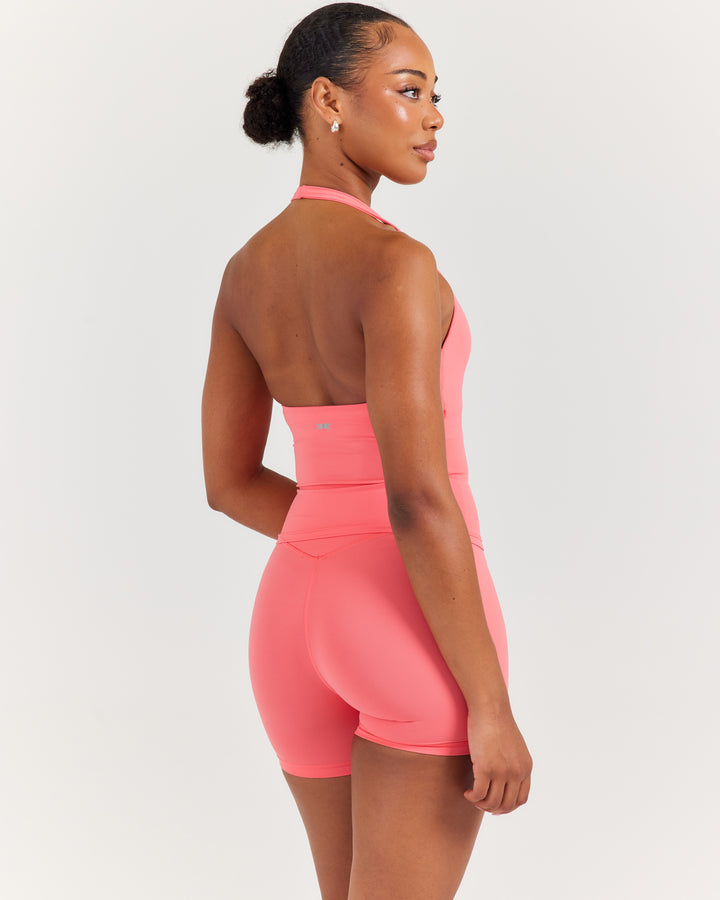 Airey Halter Tank - Pink Papaya