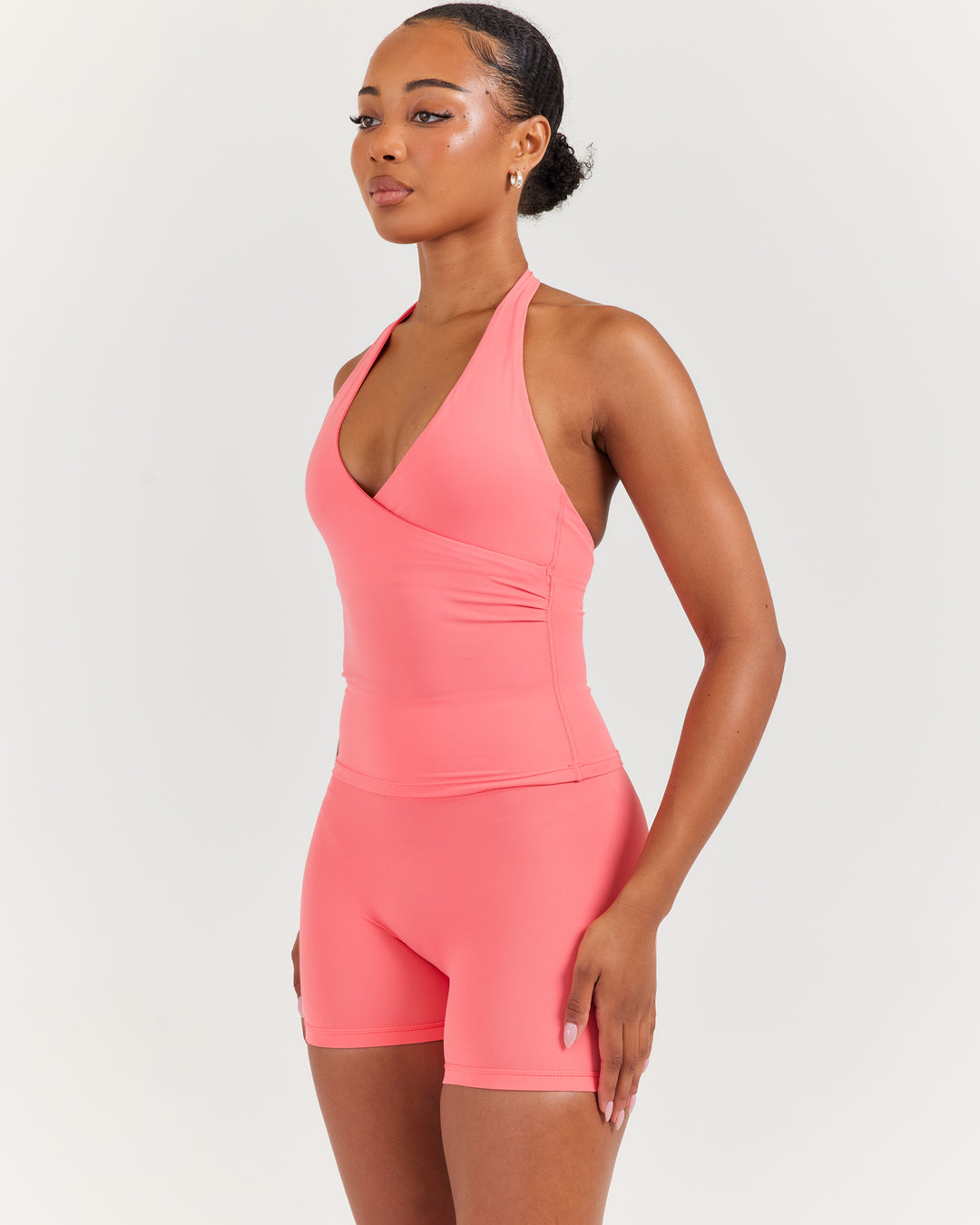 Airey Halter Tank - Pink Papaya