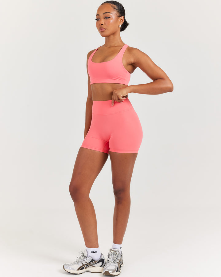 Airey Mini Shorts - Pink Papaya