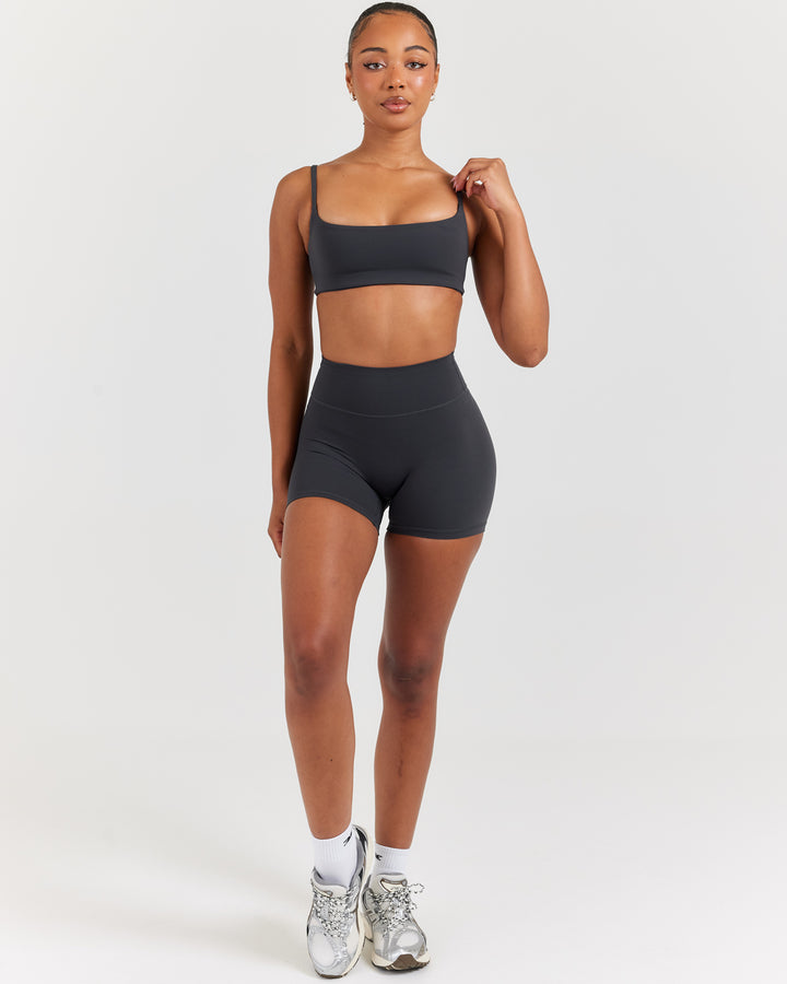 Soléa Mini Shorts - Charcoal