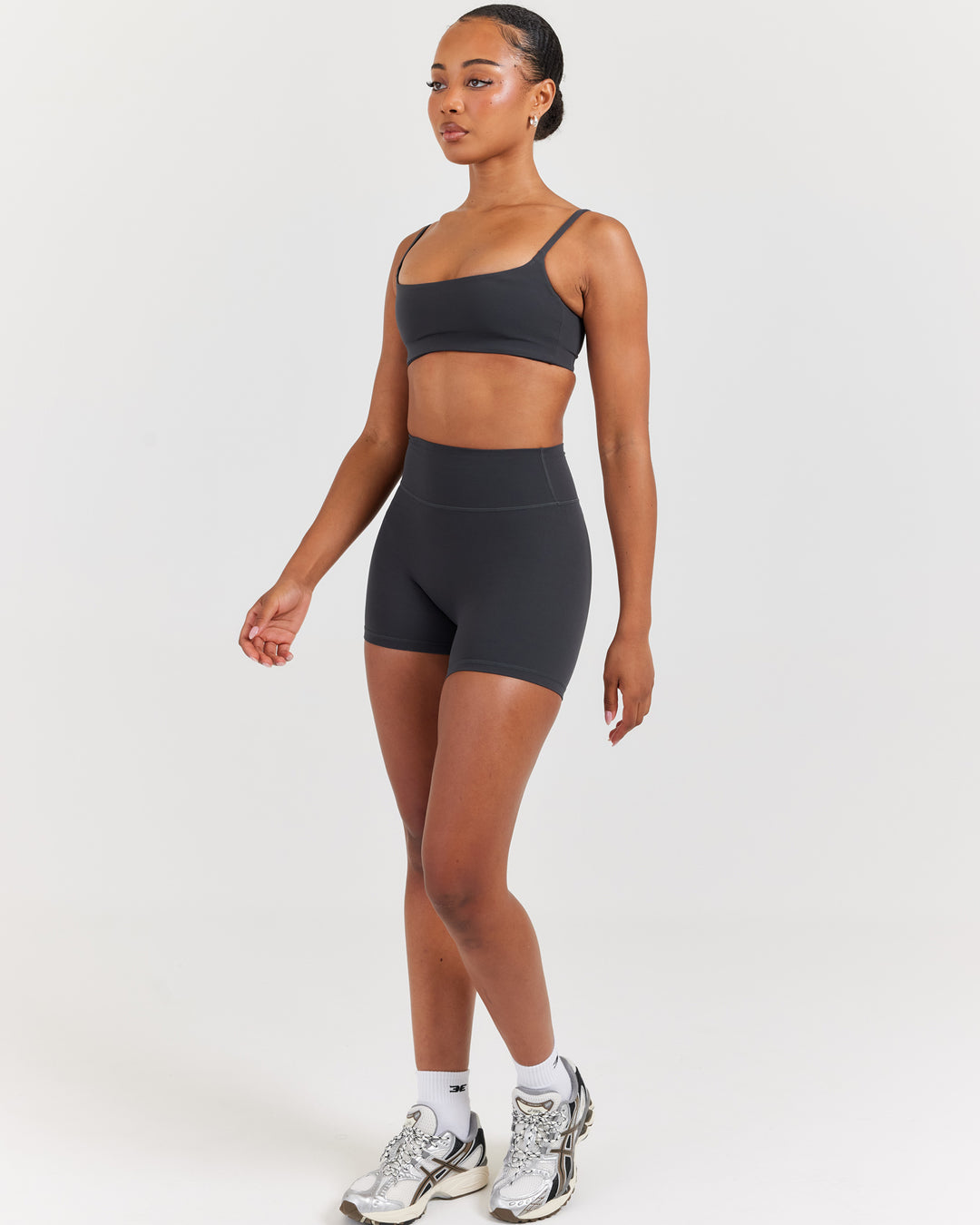 Soléa Mini Shorts - Charcoal