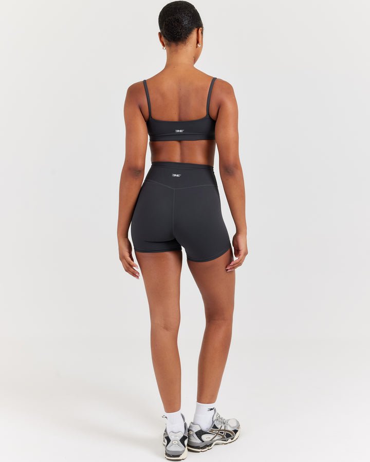 Soléa Mini Shorts - Charcoal