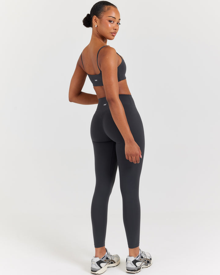 Soléa Petite Invisible Scrunch Leggings - Charcoal