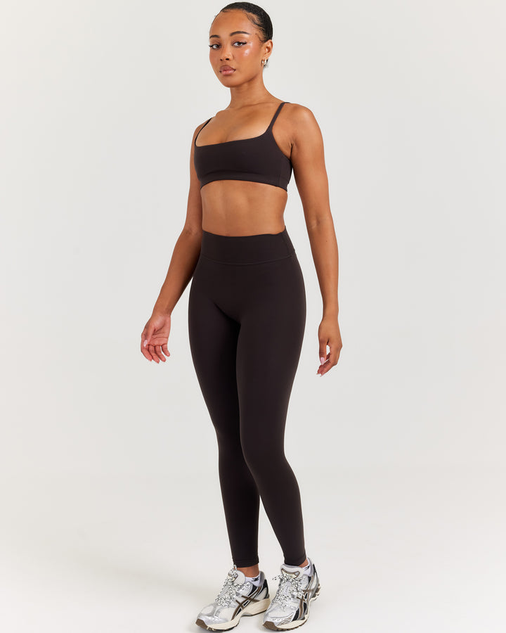 Soléa Invisible Scrunch Leggings - Coffee Bean
