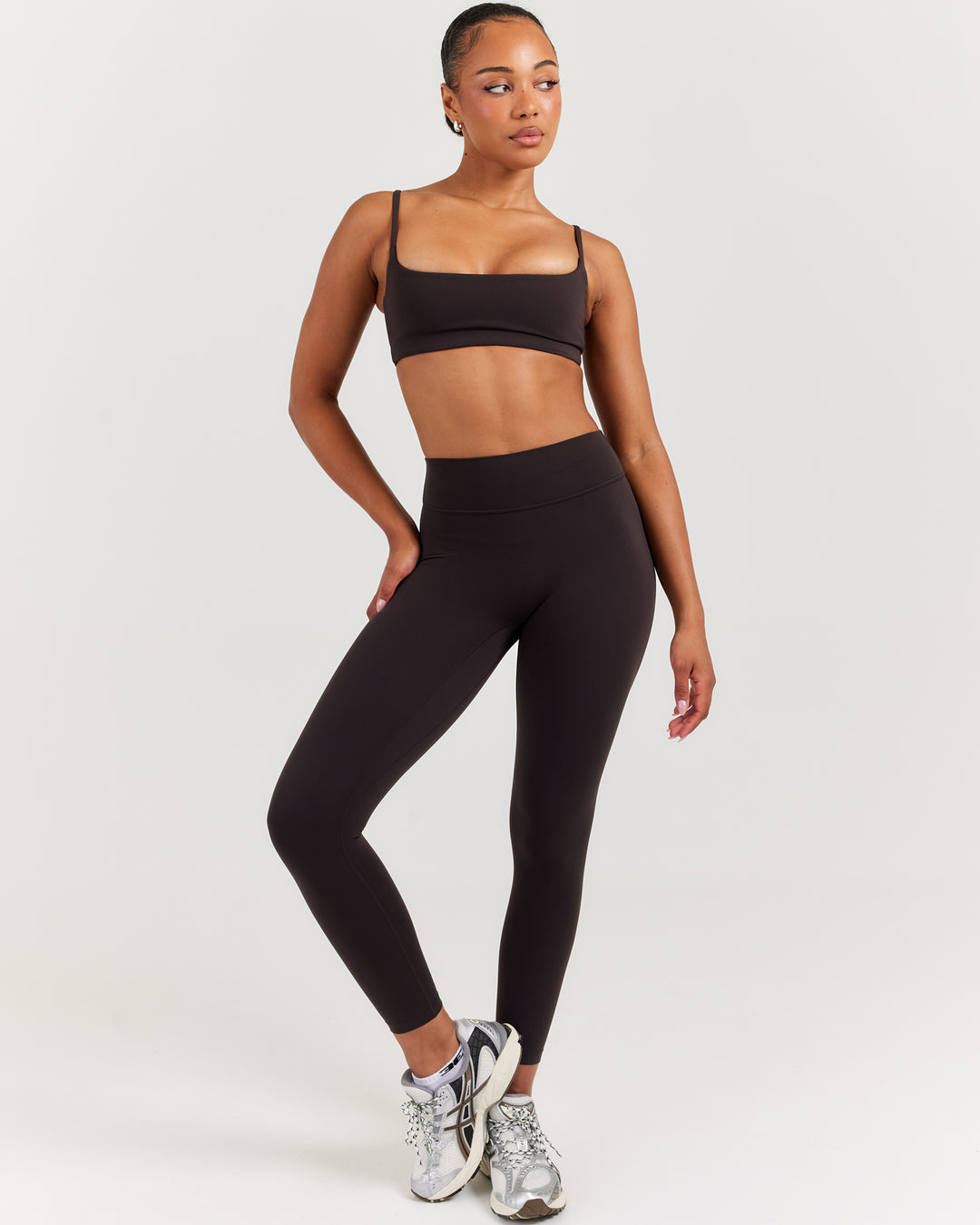 Soléa Petite Invisible Scrunch Leggings - Coffee Bean