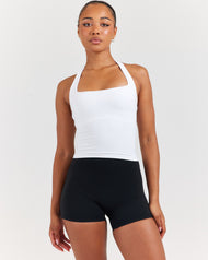 Soléa Square Neck Halter Tank - White