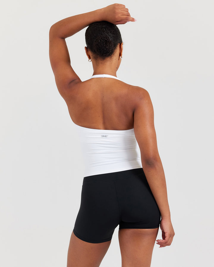 Soléa Square Neck Halter Tank - White