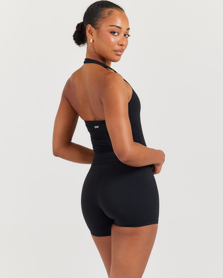 Soléa Square Neck Halter Tank - Black