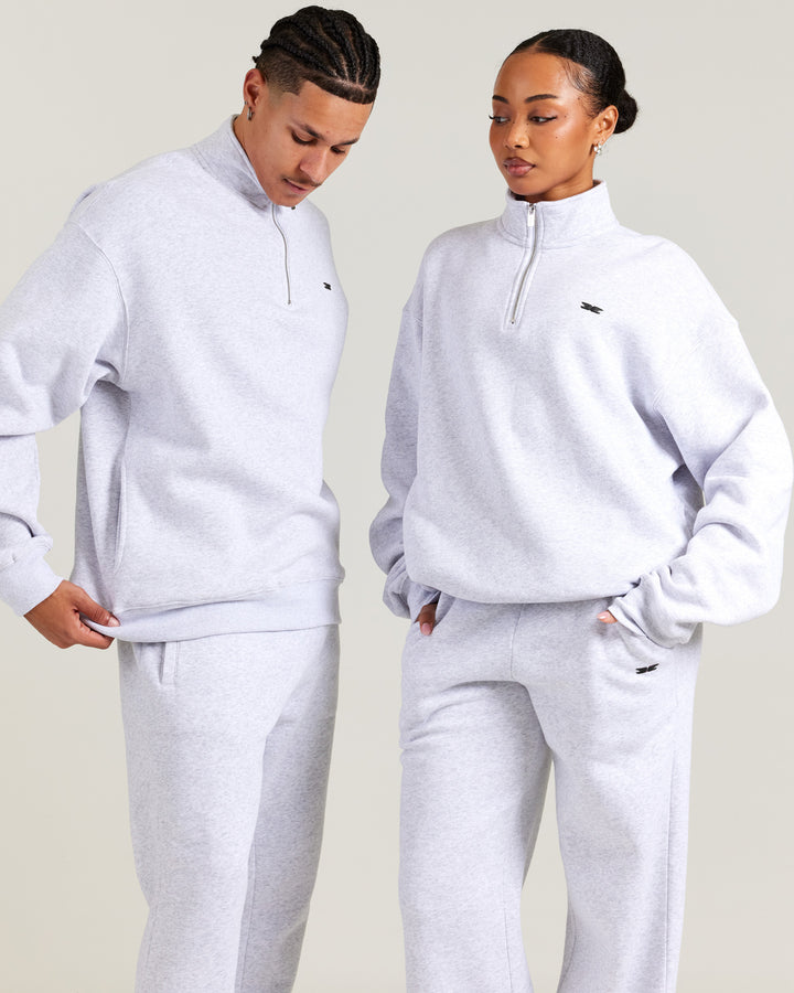 Omni Unisex 1/4 Zip - Grey Marle/Black
