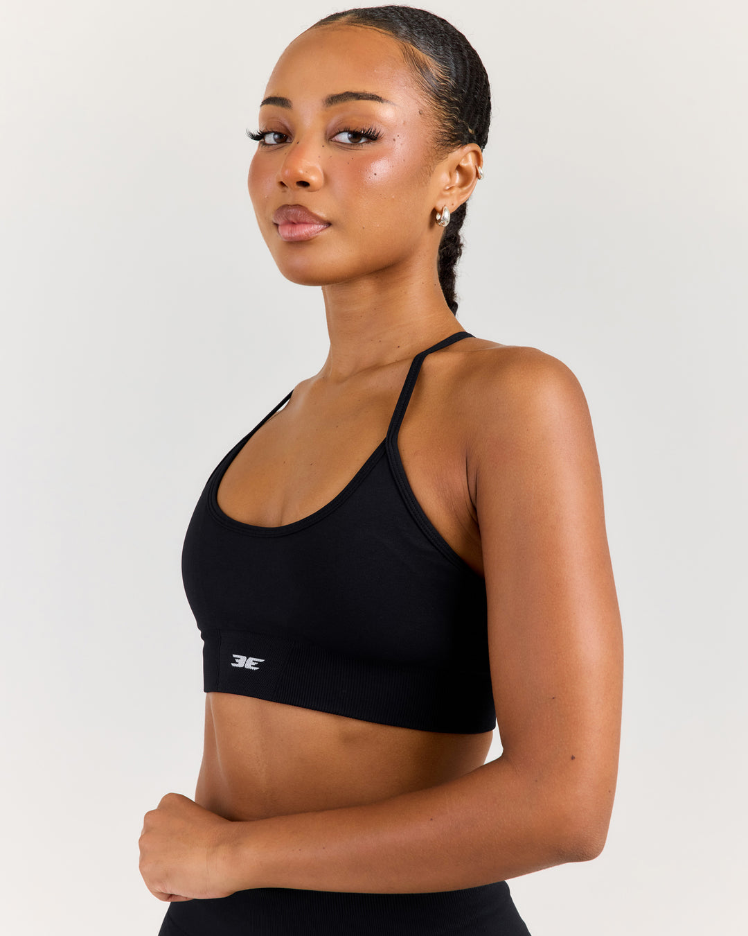 Elite Seamless Cross Back Bra - Black