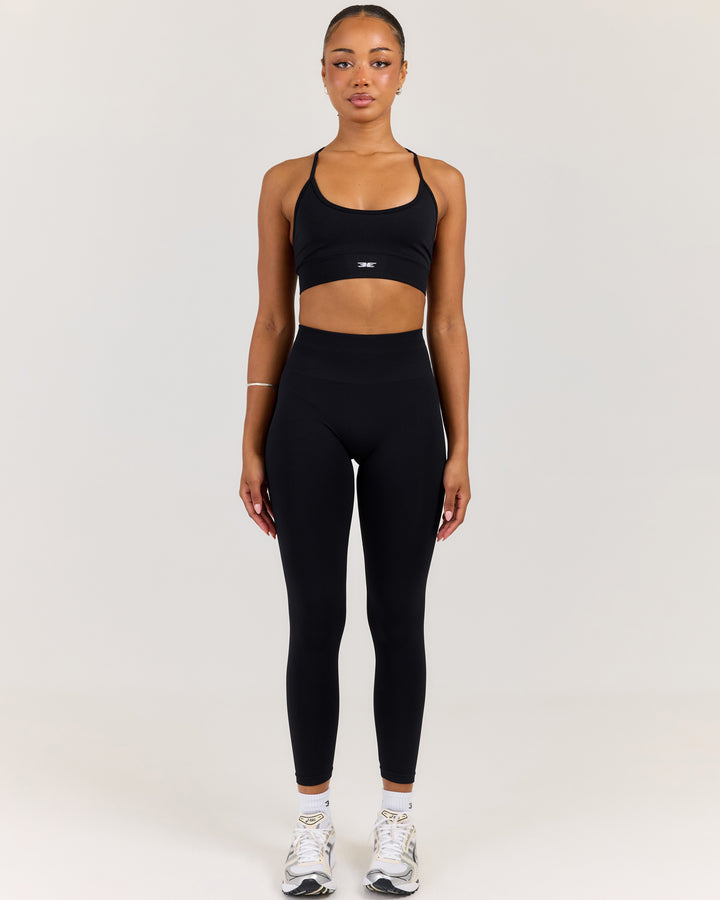 7/8 Elite Seamless Leggings V2 - Black