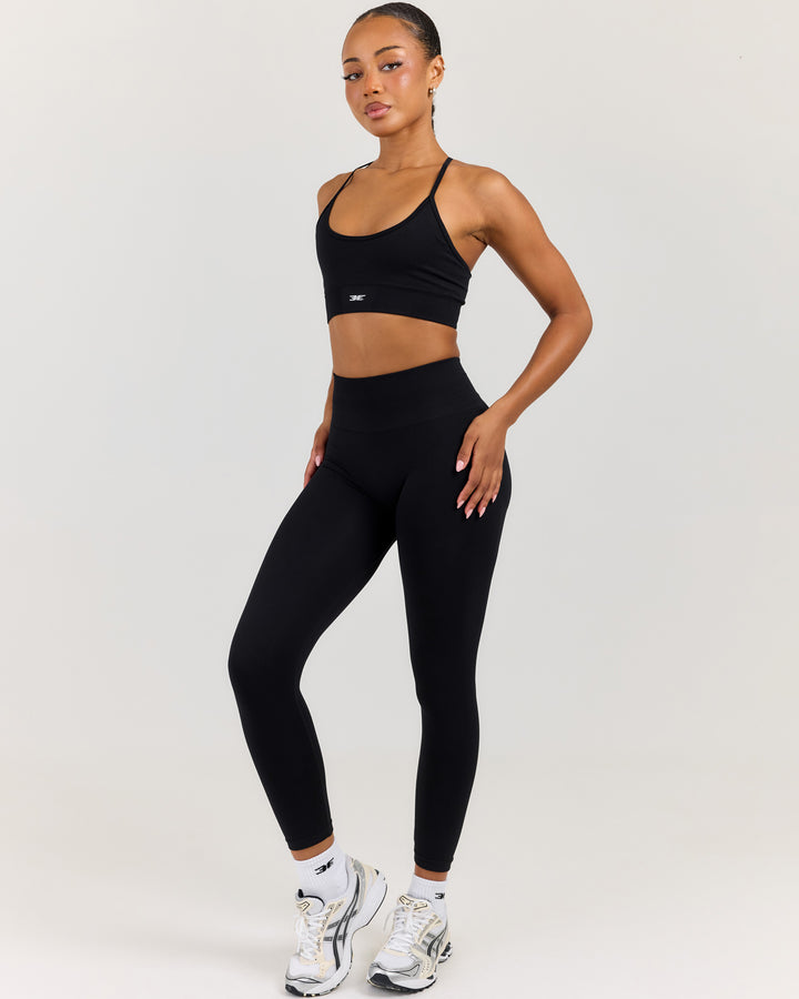 7/8 Elite Seamless Leggings V2 - Black