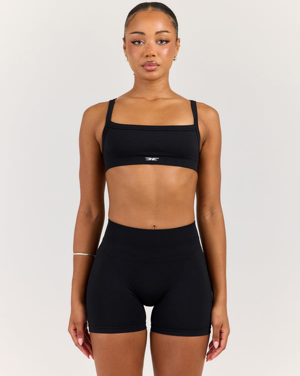 Elite Seamless Scoop Bra - Black
