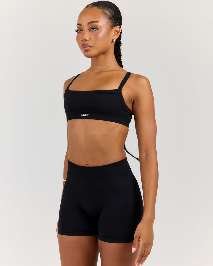 Elite Seamless Scoop Bra - Black