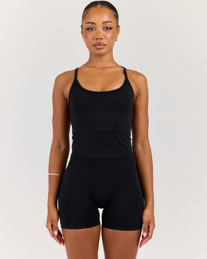 Elite Seamless Singlet - Black