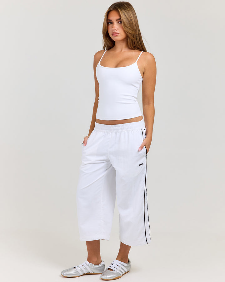 EE Spray Capri Pants - White/Coffee Bean