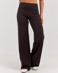 Flow Wide Leg Pants - Coffee Bean