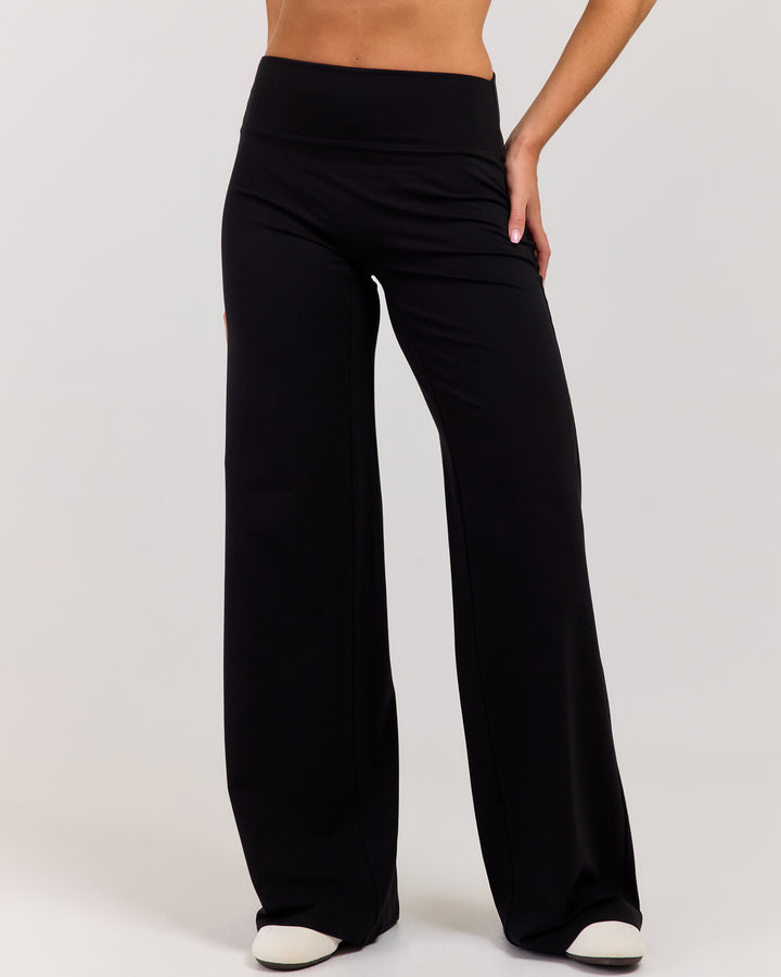 Flow Wide Leg Pants - Black