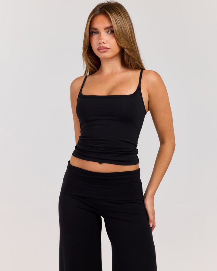 Flow Thin Strap Tank - Black