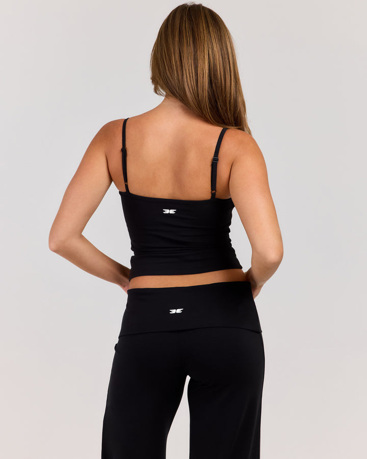 Flow Thin Strap Tank - Black