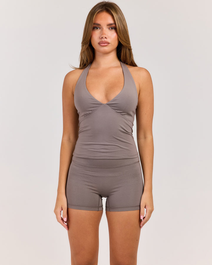 Flow Halter Tank - Almond Latte