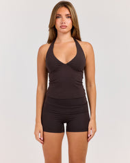 Flow Halter Tank - Coffee Bean