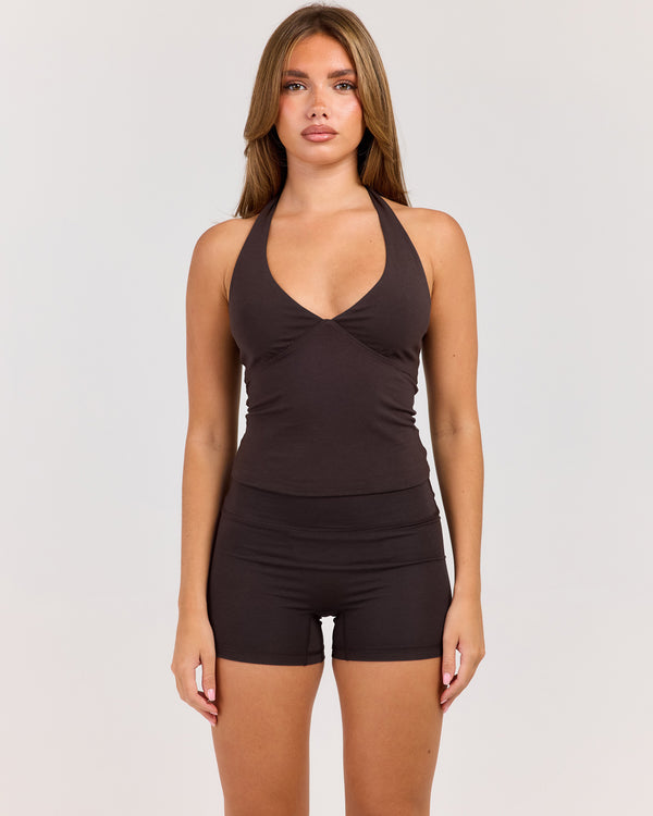 Flow Halter Tank - Coffee Bean