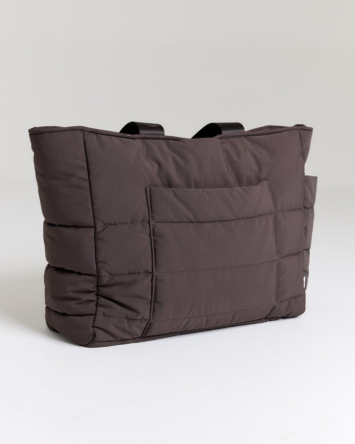 Puffer Tote - Coffee Bean