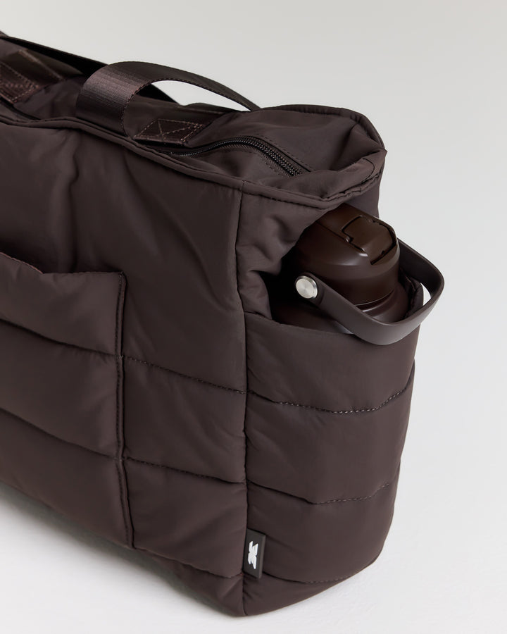 Puffer Tote - Coffee Bean