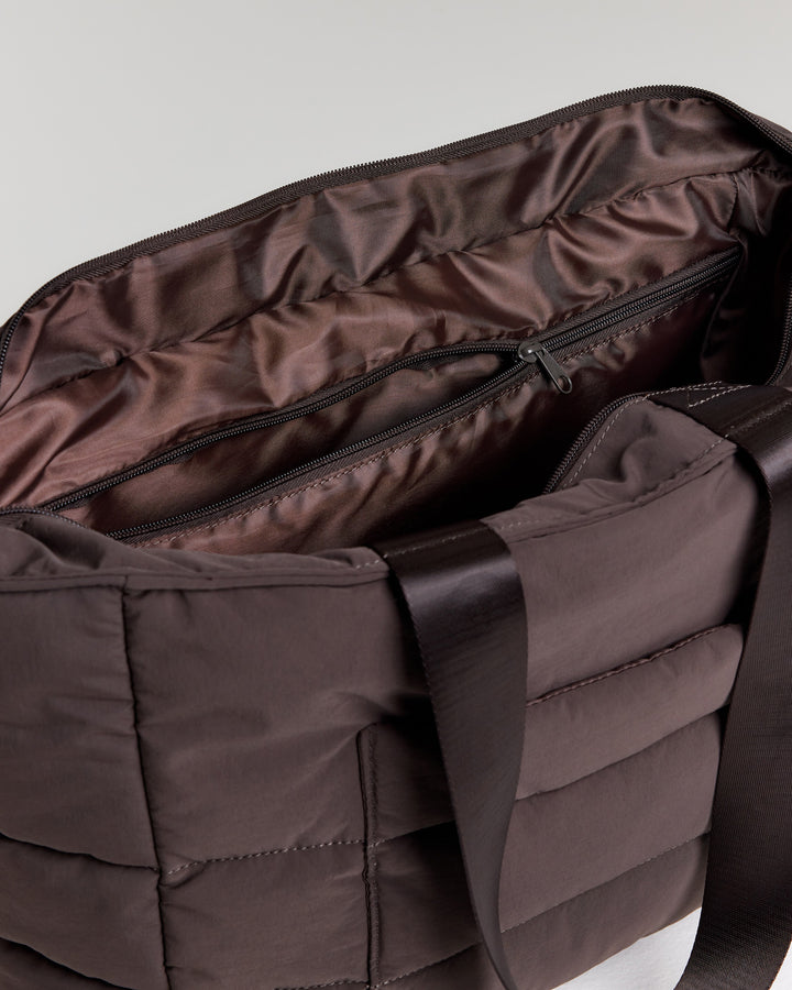 Puffer Tote - Coffee Bean