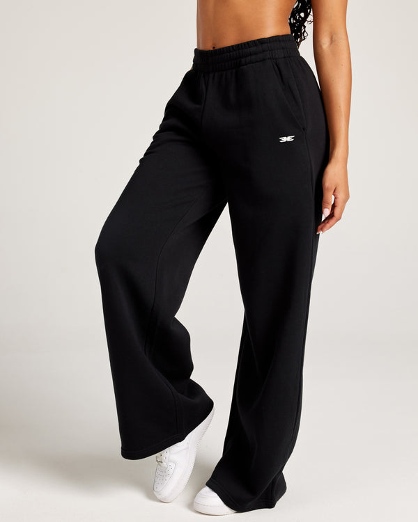 Omni Wide Leg Trackpants - Black