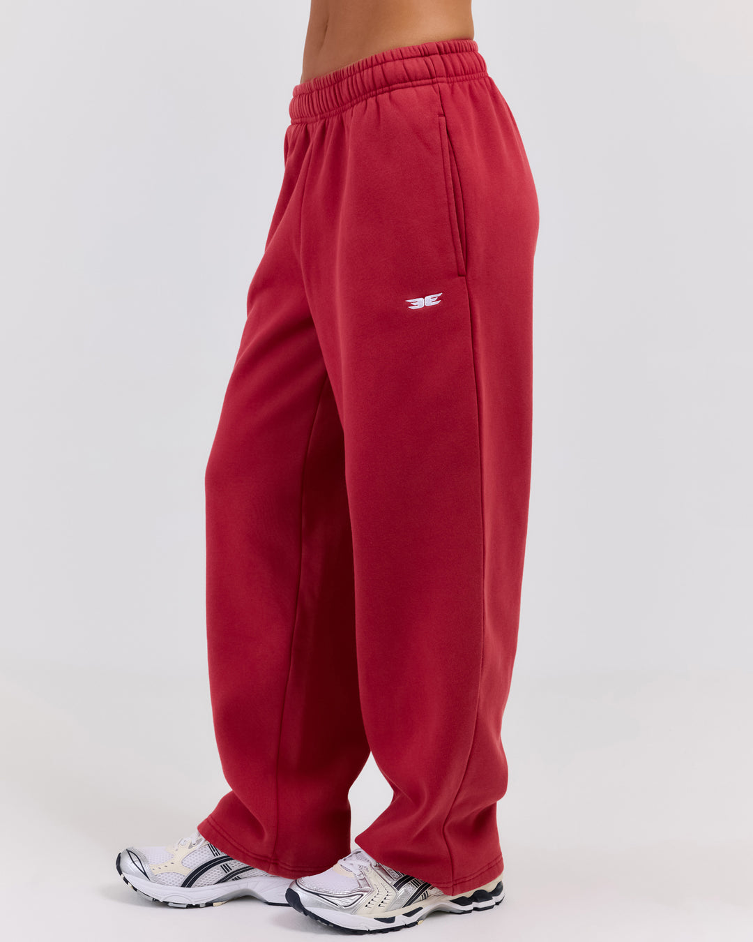 Classic Straight Leg Pants - Red