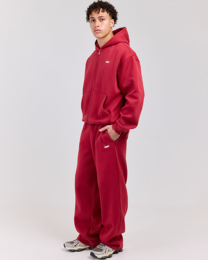 Classic Straight Leg Pants - Red