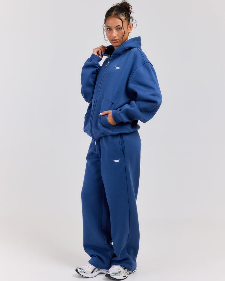 Classic Straight Leg Pants - Blue