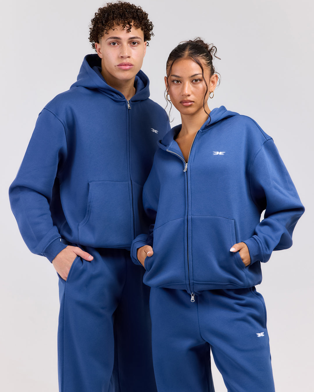 Classic Zip Through Hoodie - Blue