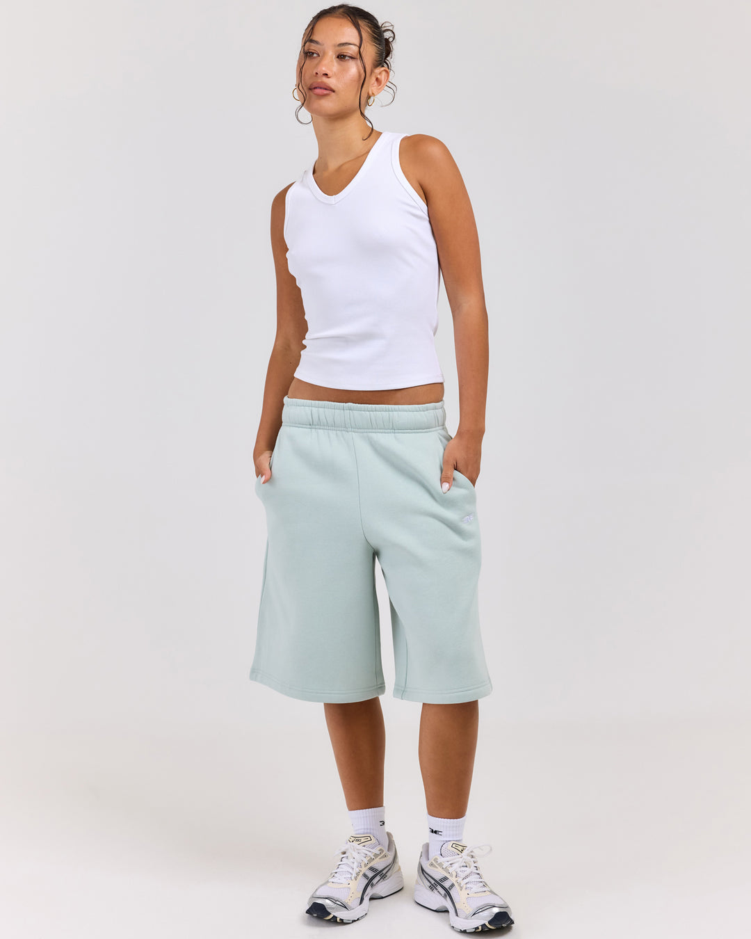 Classic Oversized Shorts - Dusty Sage