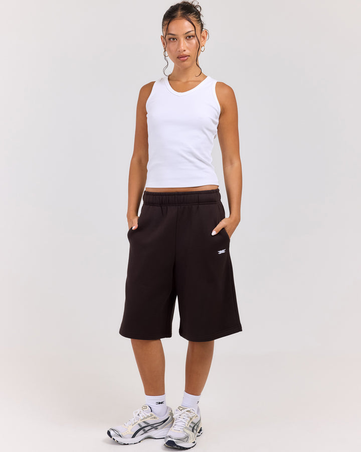 Classic Oversized Shorts - Coffee Bean