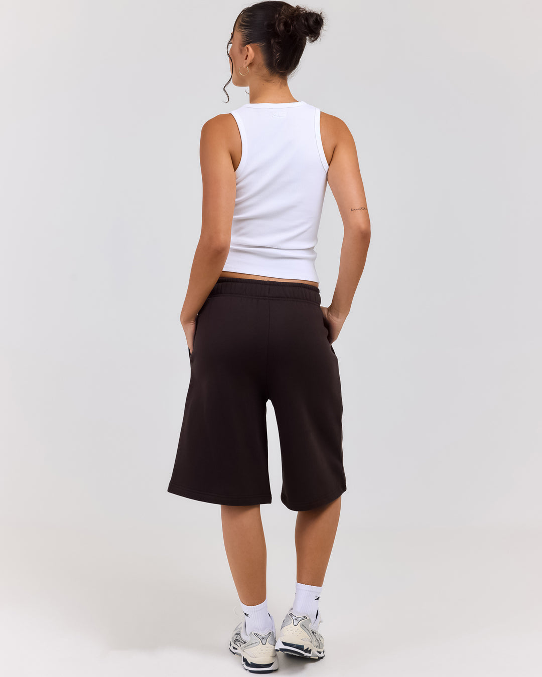Classic Oversized Shorts - Coffee Bean