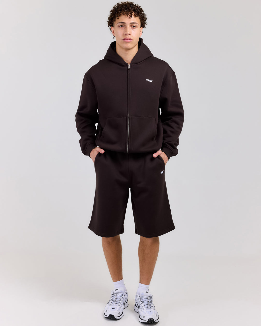 Classic Oversized Shorts - Coffee Bean