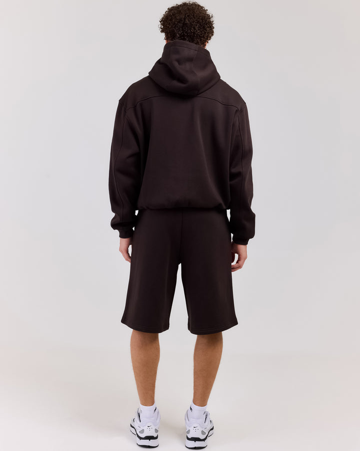 Classic Oversized Shorts - Coffee Bean