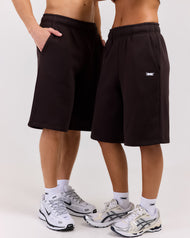 Classic Oversized Shorts - Coffee Bean