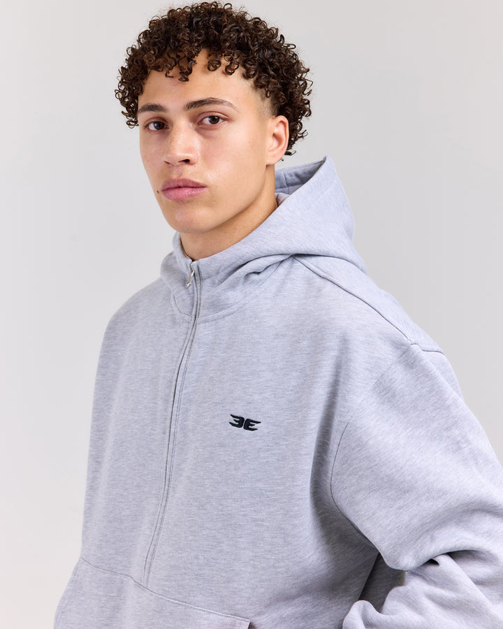 Classic Half Zip Hoodie - Grey