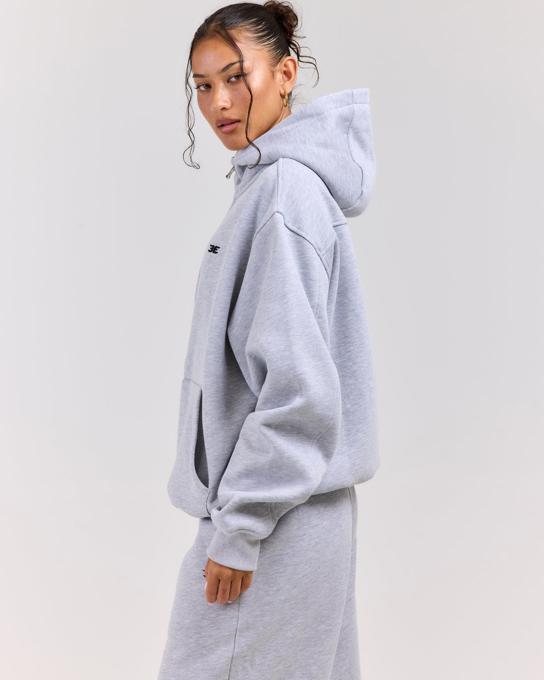 Classic Half Zip Hoodie - Grey